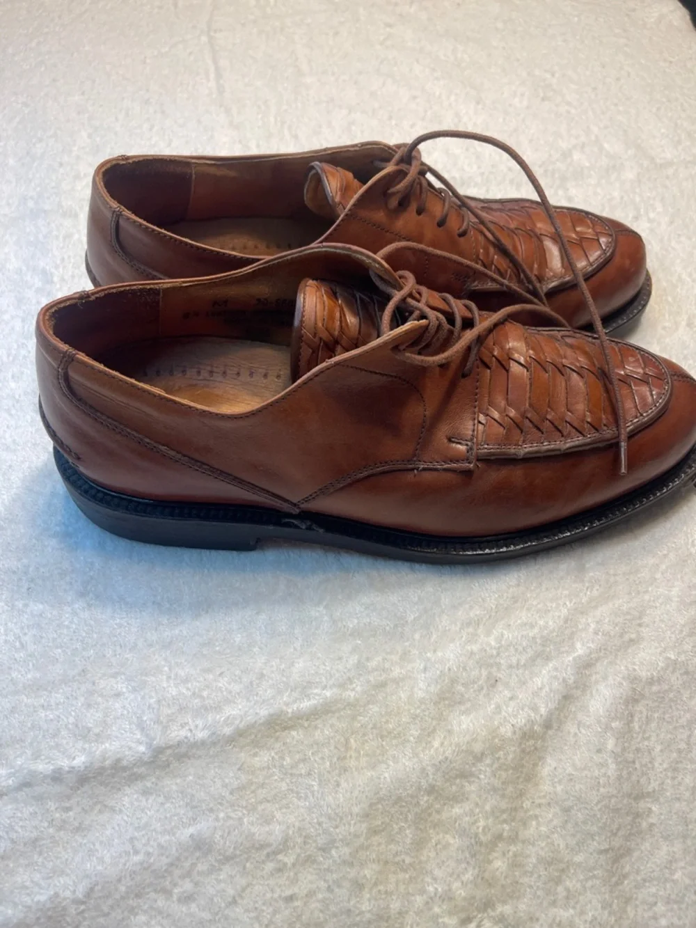 Johnston & Murphy Brown‎ Woven Leather Oxfords